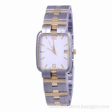 Metal Alloy Watches, Eco-friendly Material, 30m Water-resistant
